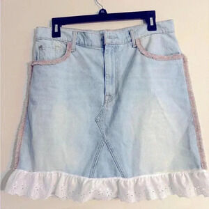7 for all mankind denim skirt size 31